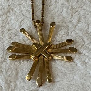 Crown Trifari Pendant Necklace w/ Maltese Cross - Original Chain Tag